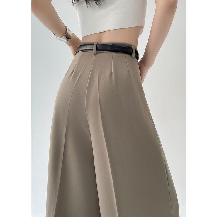 ツータックワイドレッグパンツ/ターンアップボトムス | LETee | 詳細画像6 