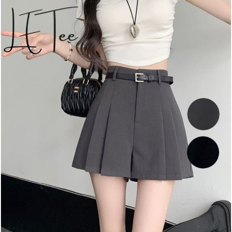 プリーツショートパンツ/ミニスカート風 | LETee | 詳細画像1 