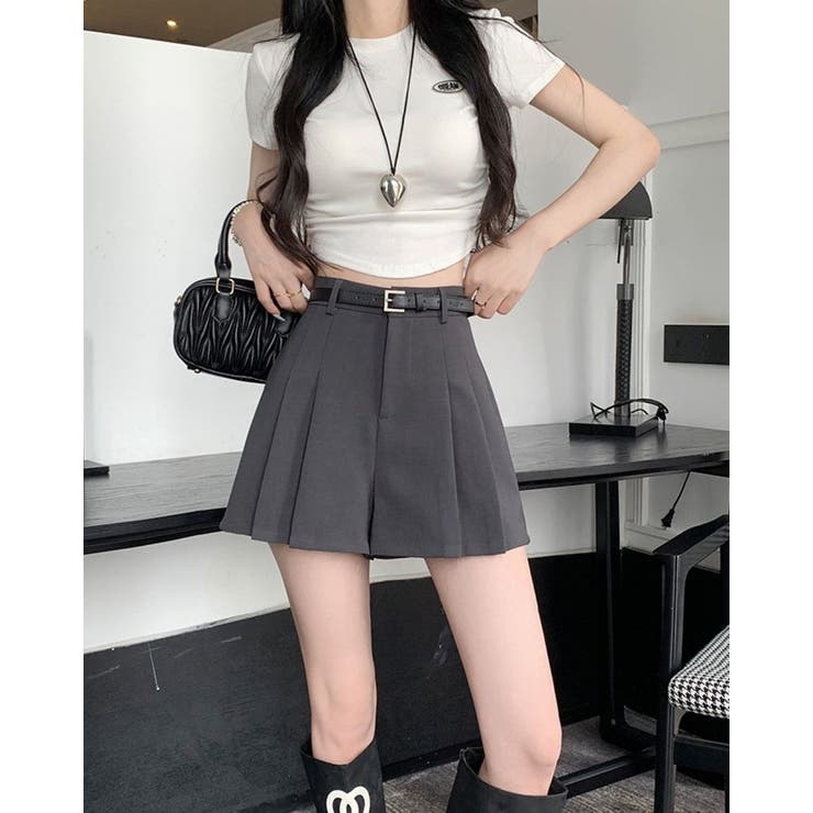 プリーツショートパンツ/ミニスカート風 | LETee | 詳細画像8 