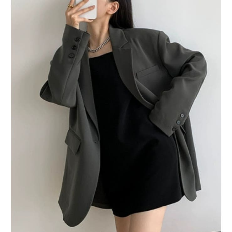 ワンボタンテーラードジャケット | LETee | 詳細画像3 