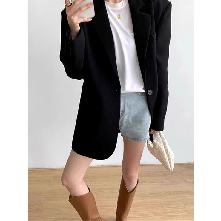 ワンボタンテーラードジャケット | LETee | 詳細画像7 