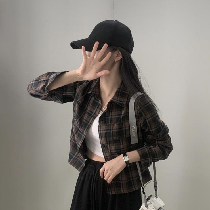 チェック柄クロップドシャツジャケット | LETee | 詳細画像19 