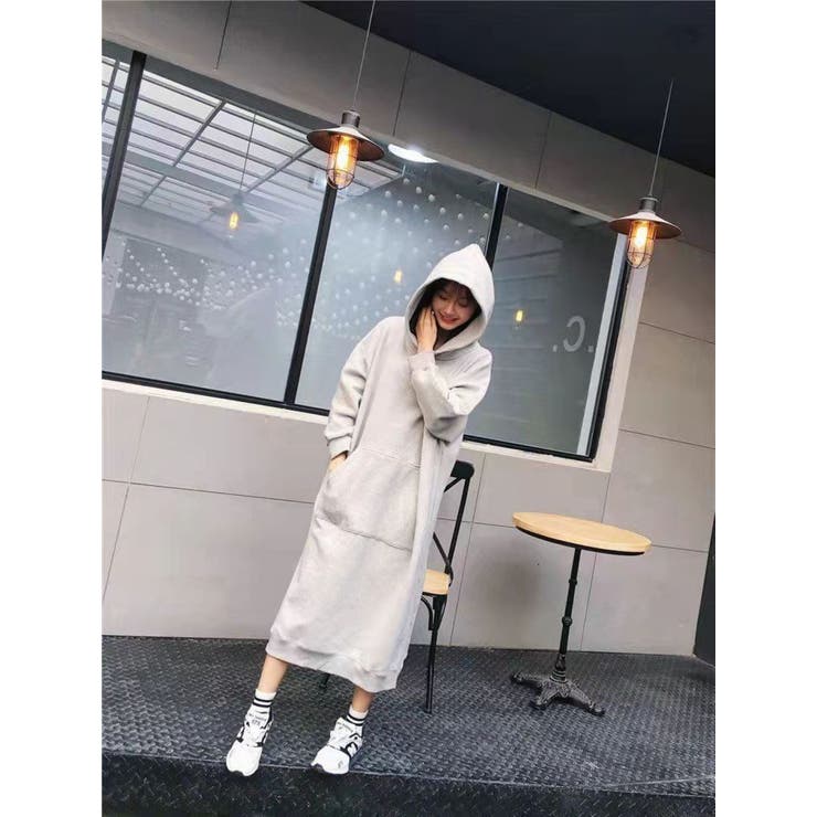 サイドスリットプルパーカーワンピース/カンガルーポケット | LETee | 詳細画像10 