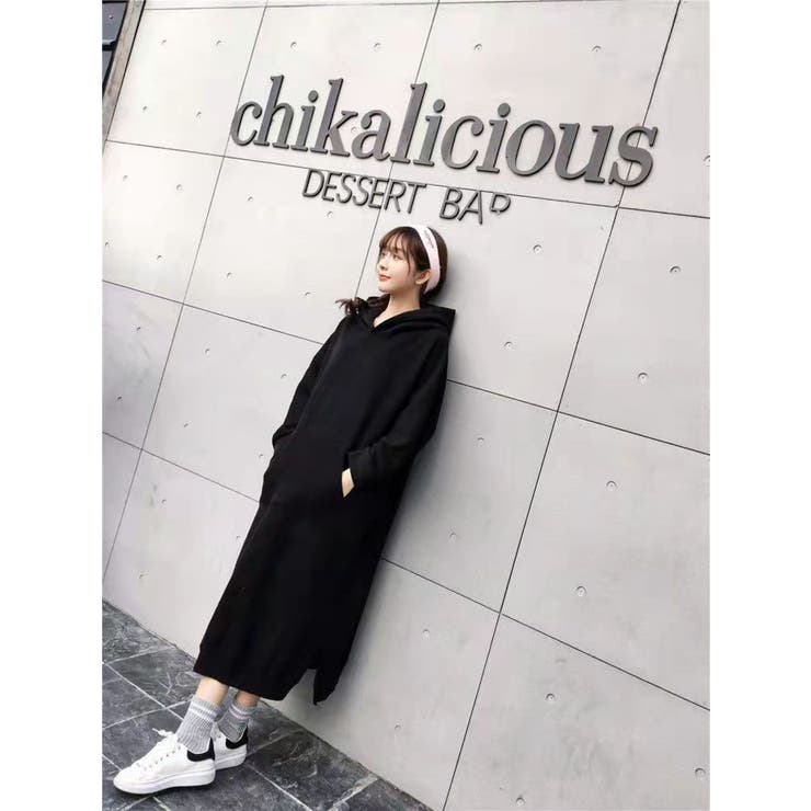 サイドスリットプルパーカーワンピース/カンガルーポケット | LETee | 詳細画像14 