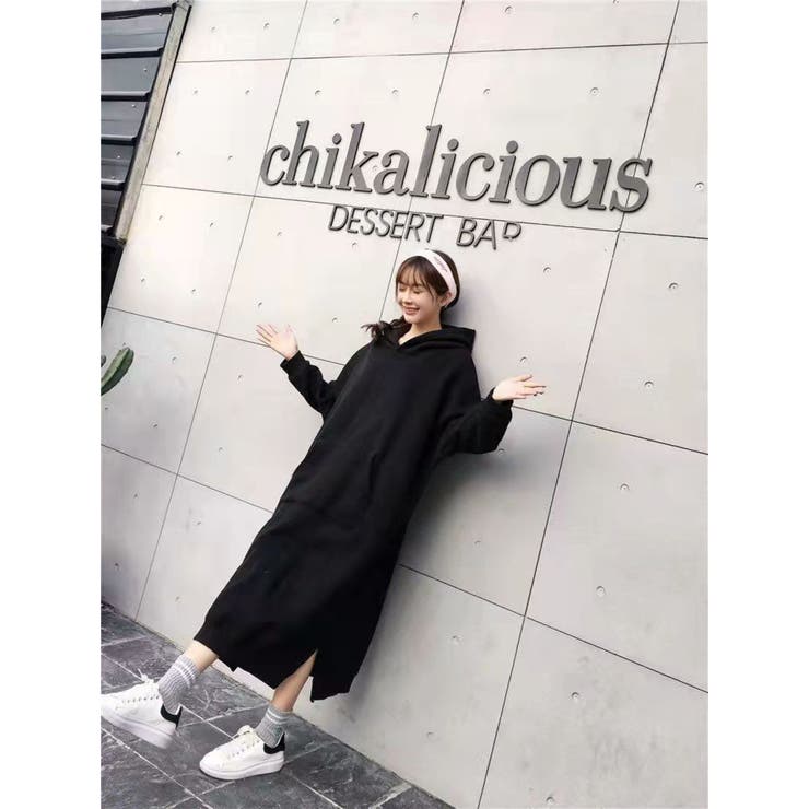 サイドスリットプルパーカーワンピース/カンガルーポケット | LETee | 詳細画像15 