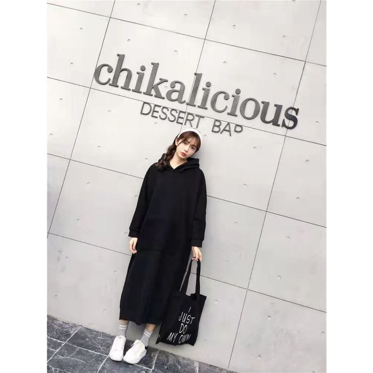 サイドスリットプルパーカーワンピース/カンガルーポケット | LETee | 詳細画像16 