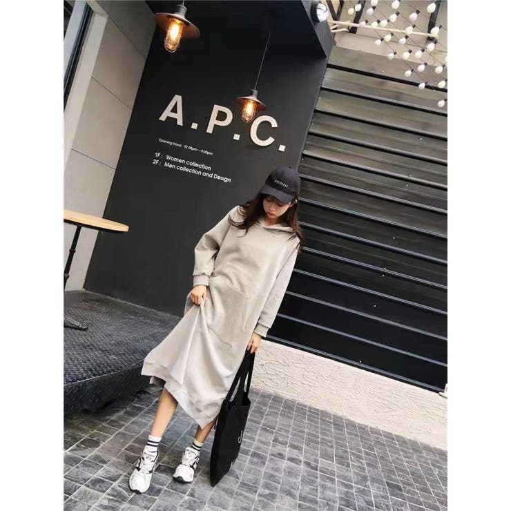 サイドスリットプルパーカーワンピース/カンガルーポケット | LETee | 詳細画像6 