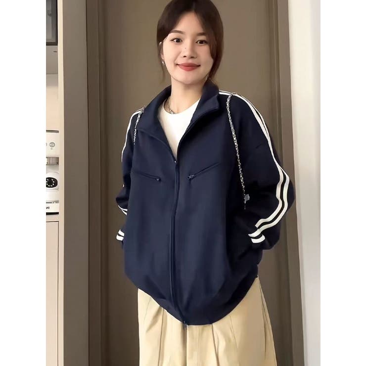 袖ラインジップジャケット/4ポケッツ | LETee | 詳細画像4 