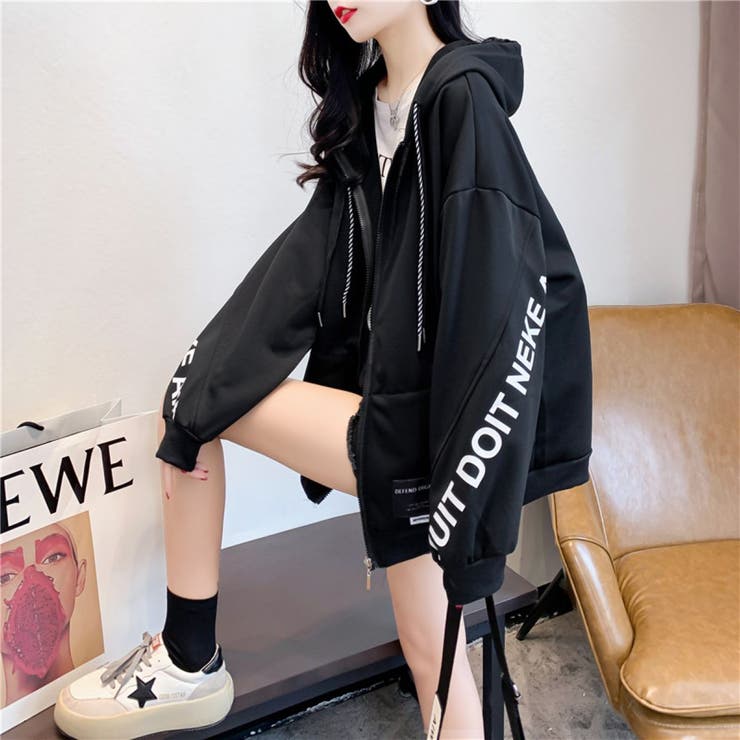 袖ロゴ切替ジップパーカー/ロゴチップ | LETee | 詳細画像11 