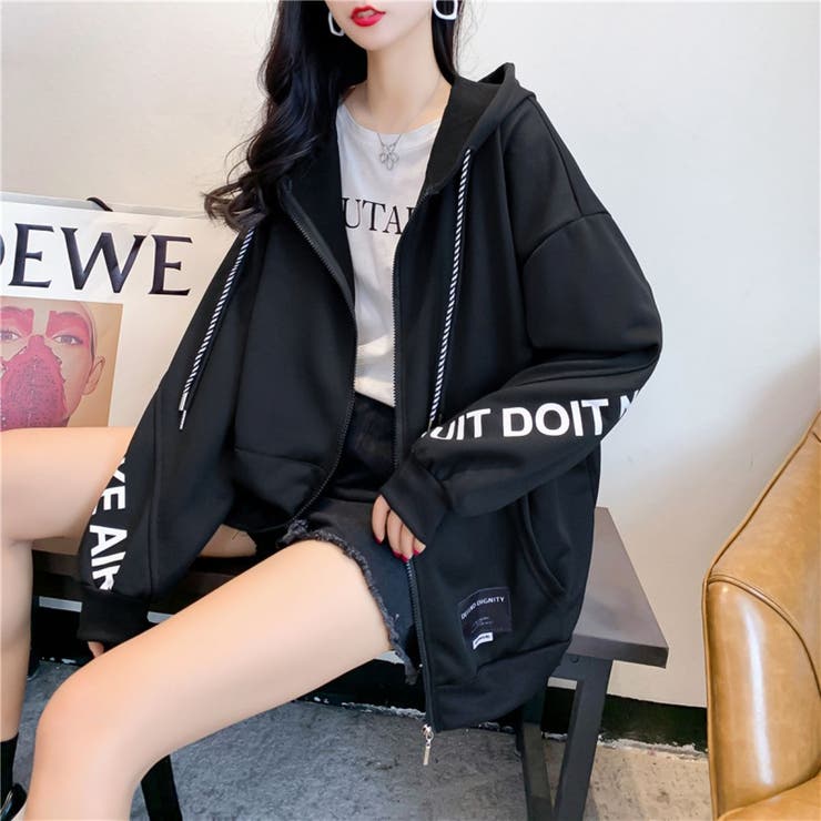 袖ロゴ切替ジップパーカー/ロゴチップ | LETee | 詳細画像12 