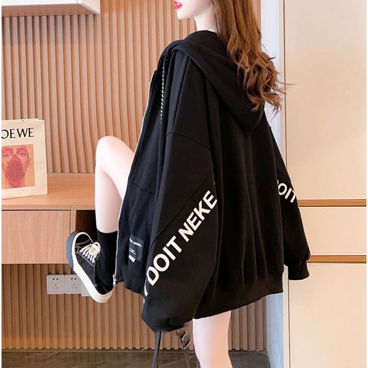 袖ロゴ切替ジップパーカー/ロゴチップ | LETee | 詳細画像13 