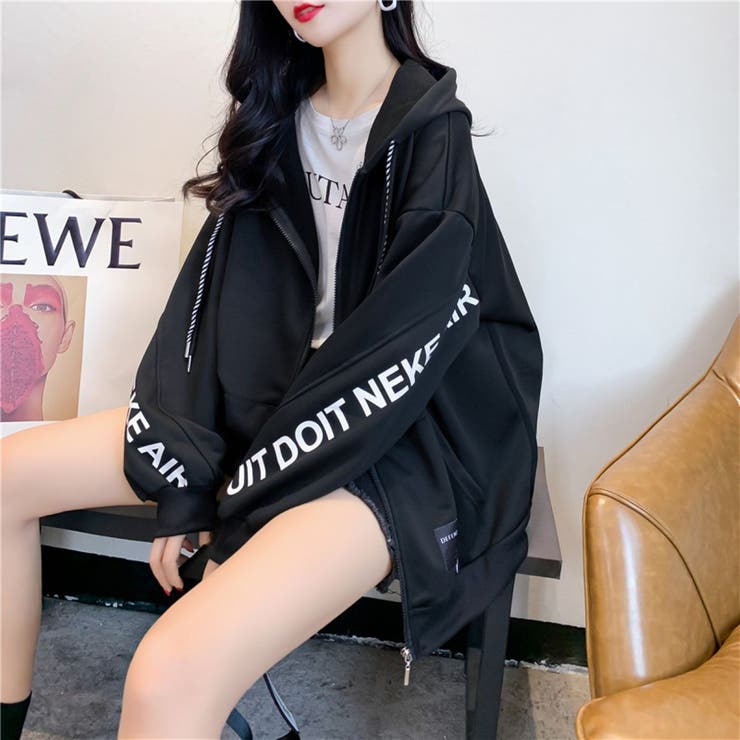 袖ロゴ切替ジップパーカー/ロゴチップ | LETee | 詳細画像14 