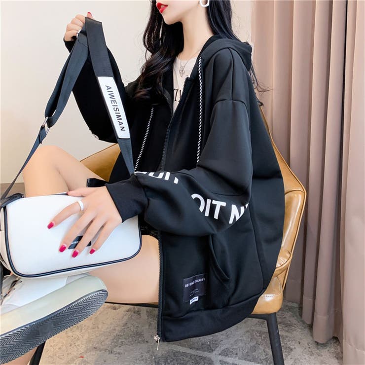 袖ロゴ切替ジップパーカー/ロゴチップ | LETee | 詳細画像15 