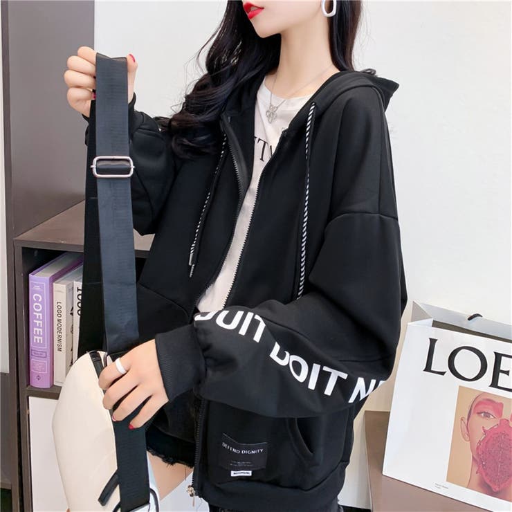 袖ロゴ切替ジップパーカー/ロゴチップ | LETee | 詳細画像17 