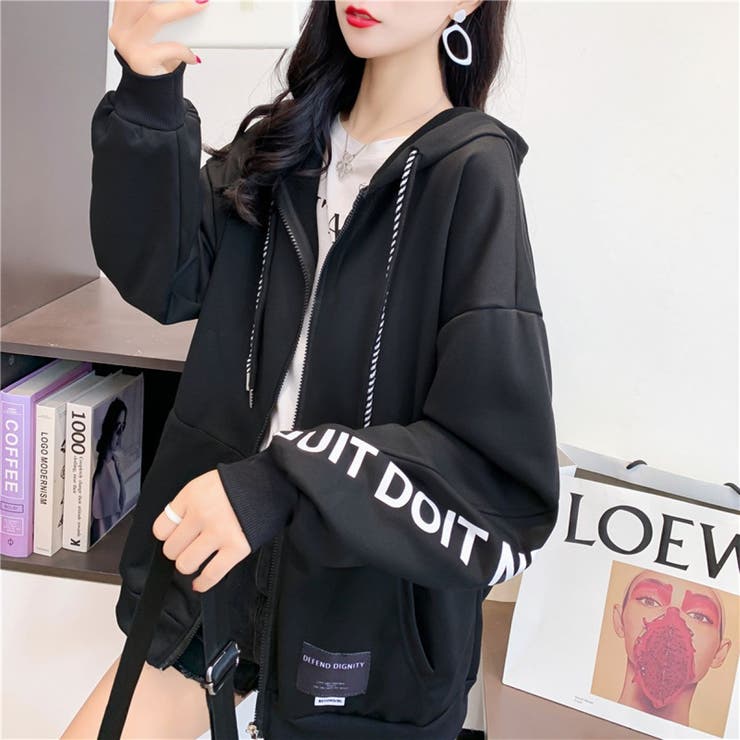 袖ロゴ切替ジップパーカー/ロゴチップ | LETee | 詳細画像18 