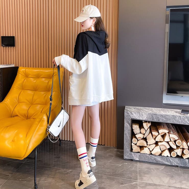 バイカラーパーカージャケット/ジップパーカー | LETee | 詳細画像12 