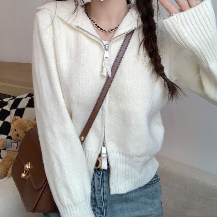 ダブルジップ♪ニットパーカー | LETee | 詳細画像2 