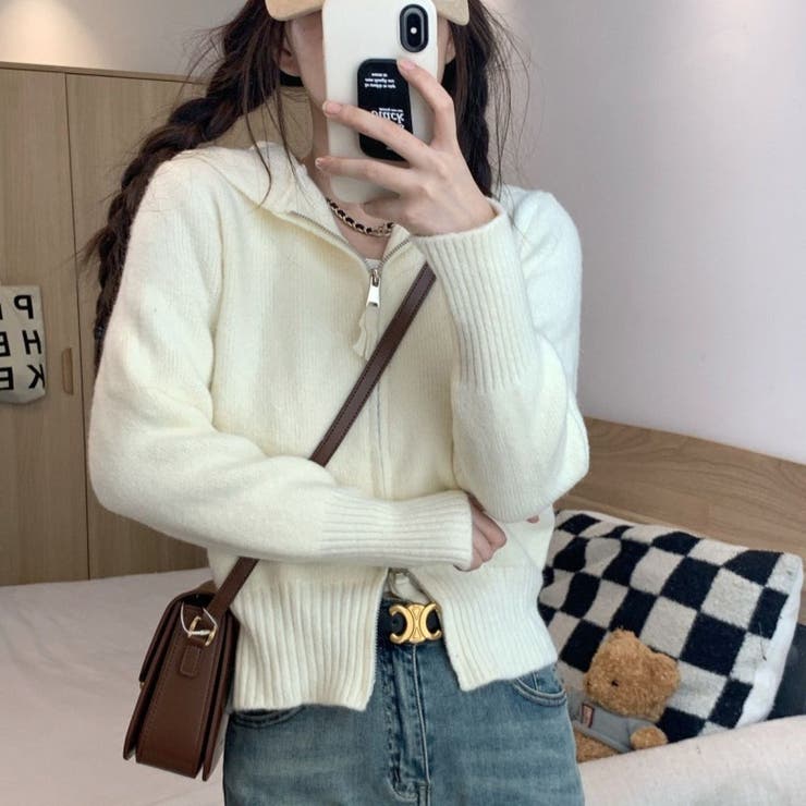 ダブルジップ♪ニットパーカー | LETee | 詳細画像4 