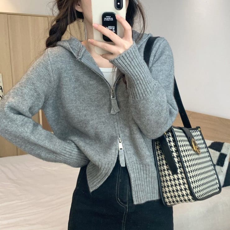 ダブルジップ♪ニットパーカー | LETee | 詳細画像6 