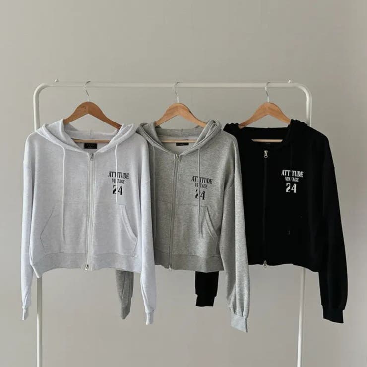 BLACK | 24 ロゴ パーカー | LETee
