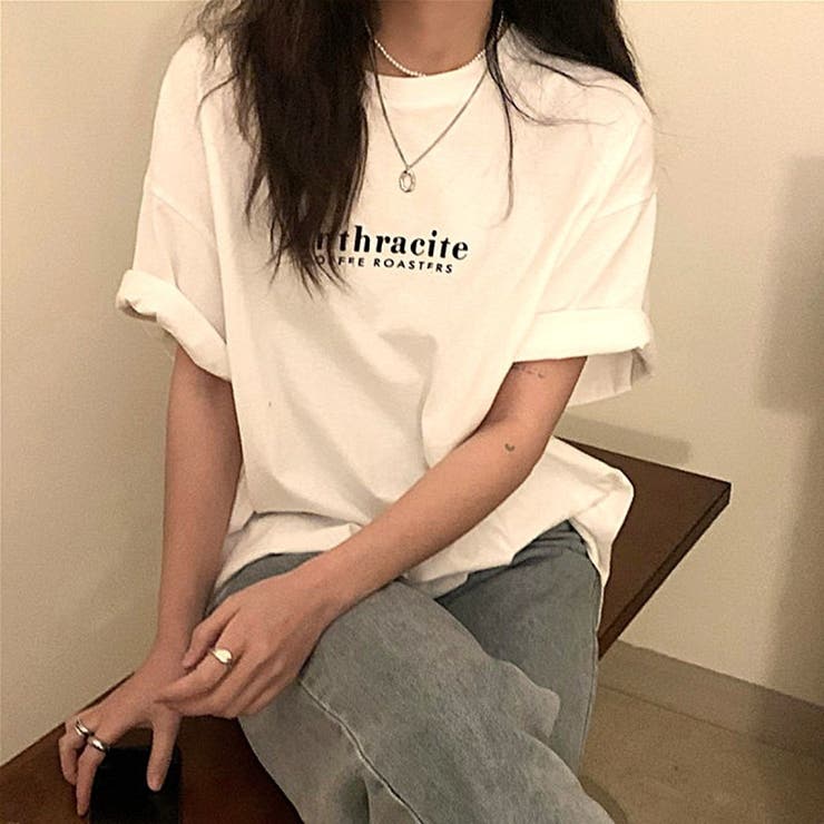 WHITE | ロゴプリント ビッグTシャツ | LETee