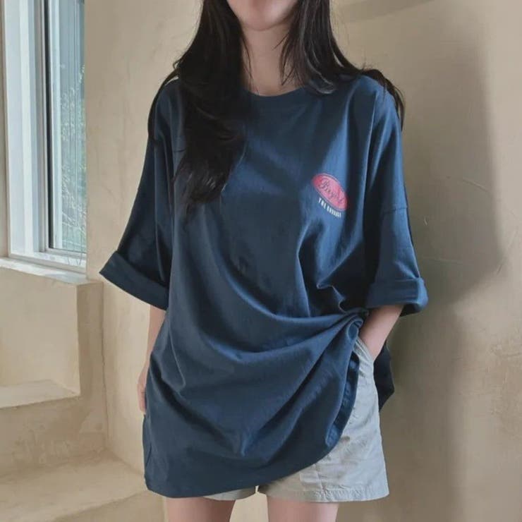 バックロゴプリント ビッグTシャツ | LETee | 詳細画像12 