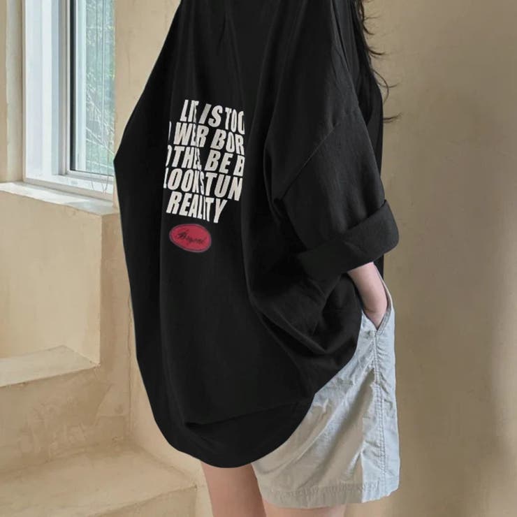 バックロゴプリント ビッグTシャツ | LETee | 詳細画像2 