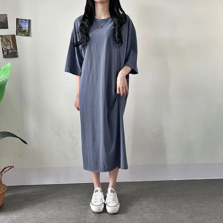 半袖ロゴバックプリントTシャツワンピース | LETee | 詳細画像3 