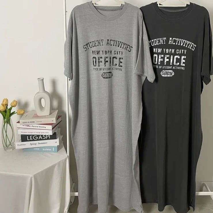 半袖ロゴプリントTシャツワンピース | LETee | 詳細画像1 