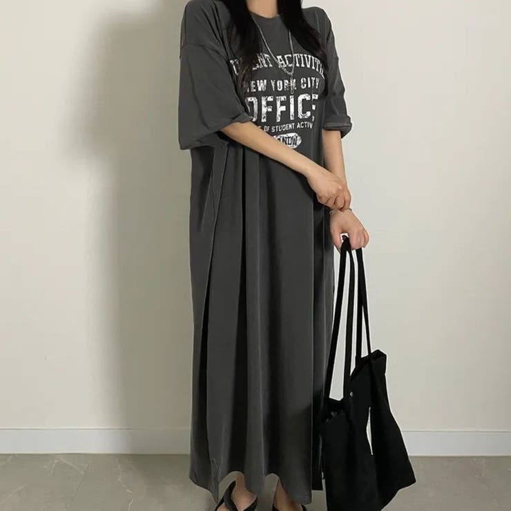 半袖ロゴプリントTシャツワンピース | LETee | 詳細画像5 