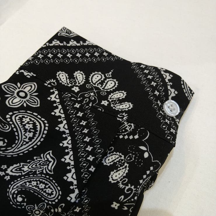 バンダナ柄ショルダーオープンシャツ ゆったり リラックス | Lips | 詳細画像5 