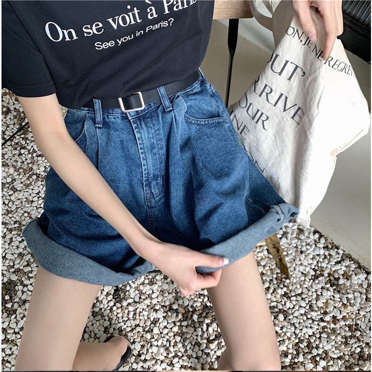 ロールアップショートパンツ パンツ全般 ゆったり[品番：LPSW0001088