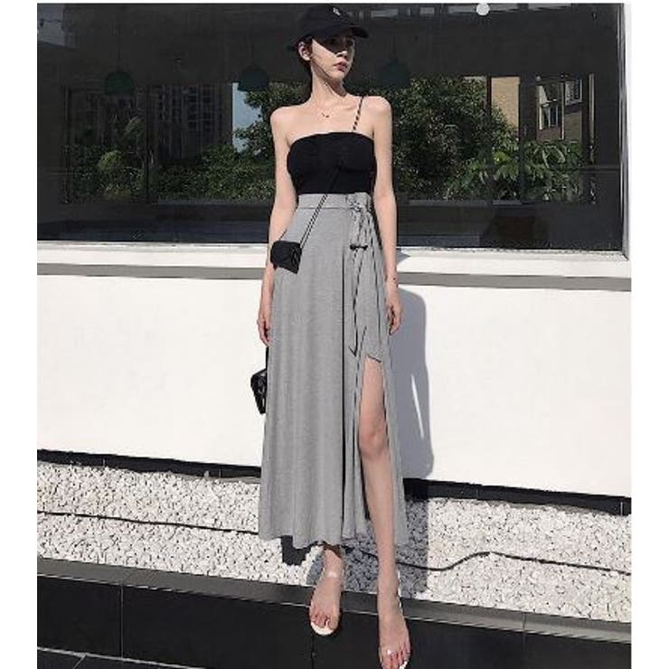 ベアスリットワンピース チューブトップワンピース 新作[品番