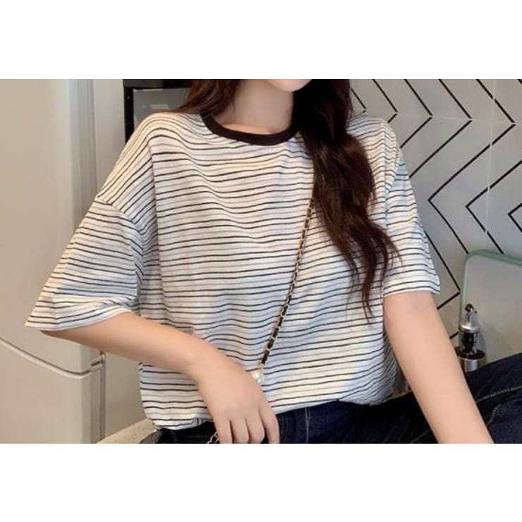 カジュアル ボーダーtシャツ Tシャツ 品番 Lpsw Letee レティー のレディース ファッション通販 Shoplist ショップリスト