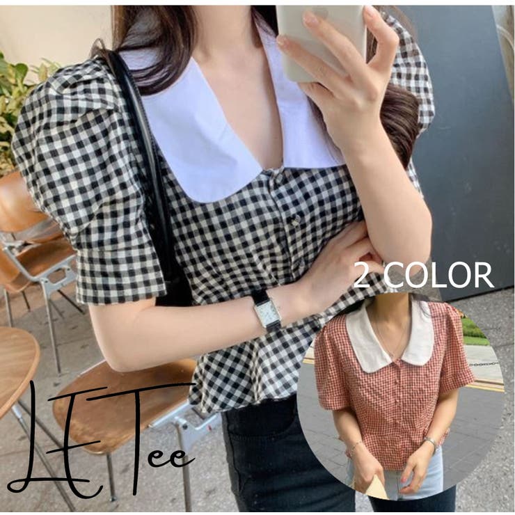 ギンガムチェックブラウス Tシャツ ティシャツ 品番 Lpsw Letee レティー のレディースファッション通販 Shoplist ショップリスト