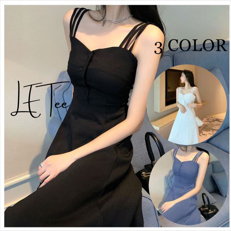 キャミワンピ ワンピース ブラックワンピ[品番：LPSW0001611