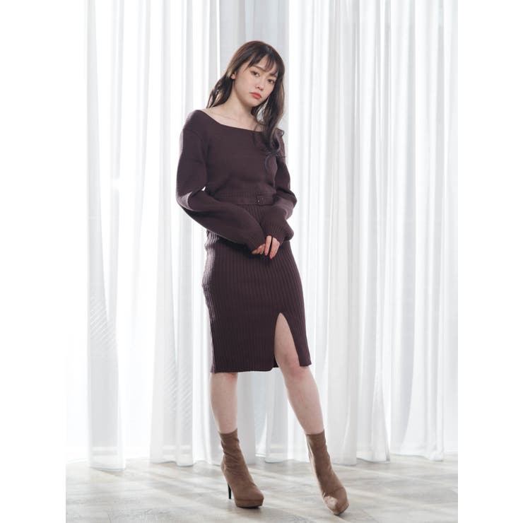 Deepスリットリブニットワンピース 品番 Linw Lipservice リップサービス のレディースファッション通販 Shoplist ショップリスト
