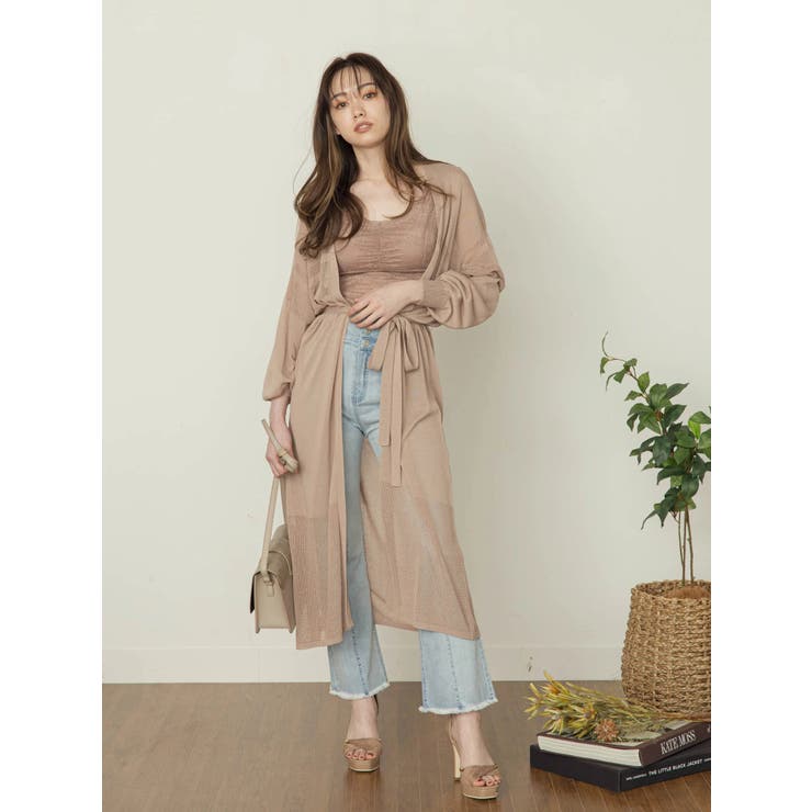 シアニットボリュームロングカーデ 品番 Linw Lipservice リップサービス のレディースファッション通販 Shoplist ショップリスト