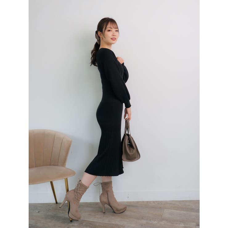 アシメデザインリブマーメイドワンピース 品番 Linw Lipservice リップサービス のレディースファッション通販 Shoplist ショップリスト