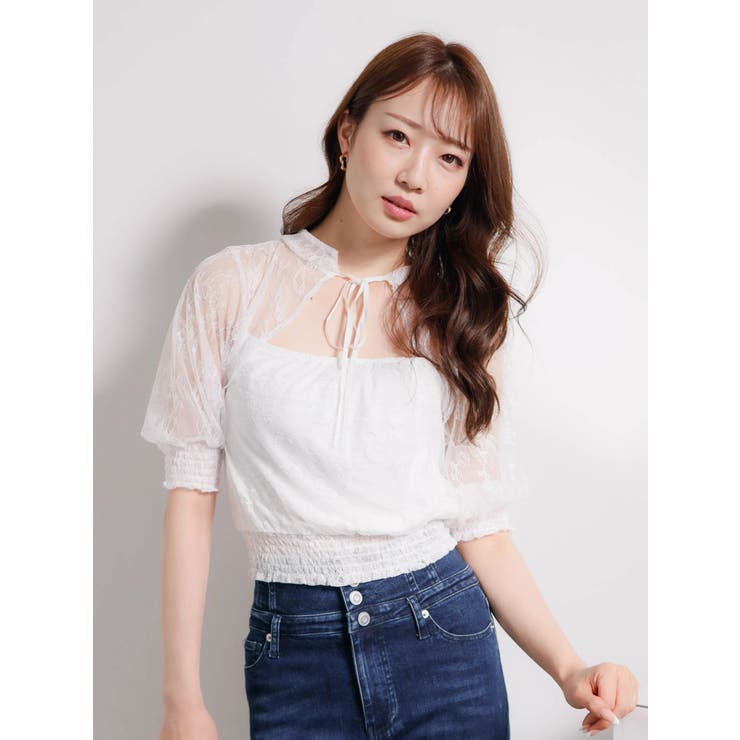 デコルテオープンレーストップス 品番 Linw Lipservice リップサービス のレディースファッション通販 Shoplist ショップリスト