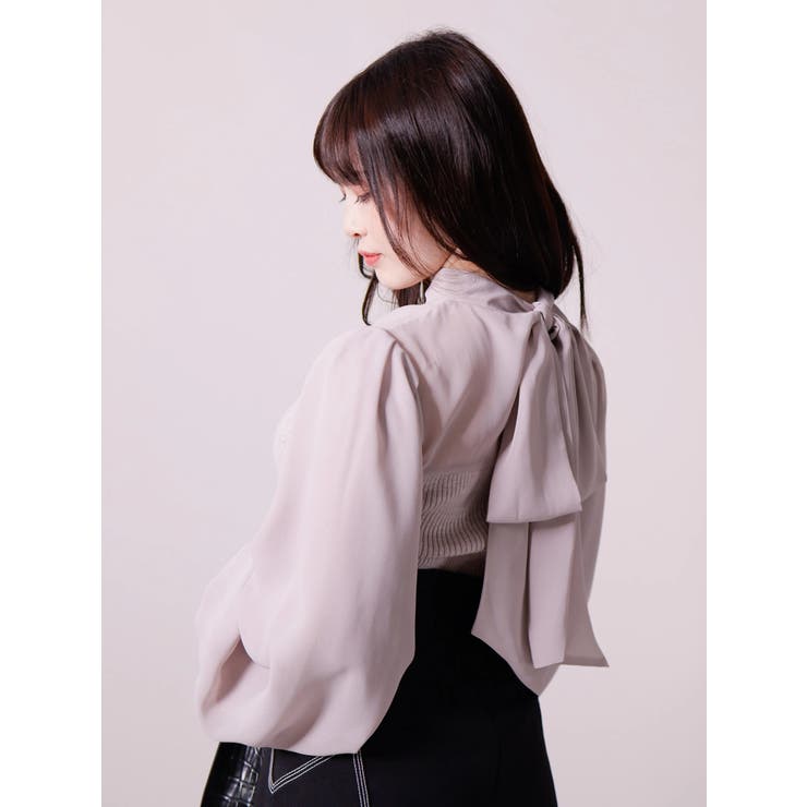 2wayリボンドッキングニット[品番：LINW0001630]｜LIPSERVICE（リップ