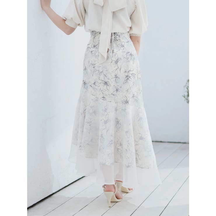 ミックス２】charme flower マーメイドスカート[品番：LINW0001932