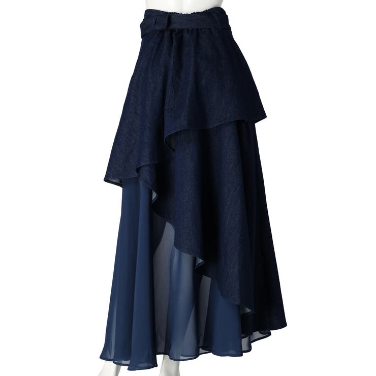 アシメレイヤードフレアスカート [品番：LINW0002067]｜LIPSERVICE（リップサービス）のレディースファッション通販｜SHOPLIST（ショップリスト）