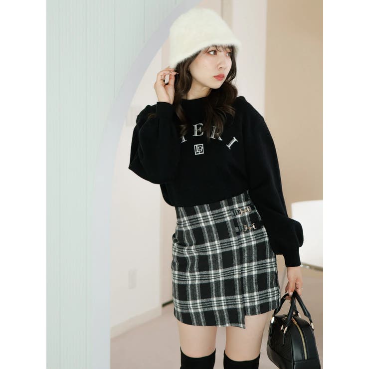 VITチェック台形スカート | LIPSERVICE | 詳細画像3 