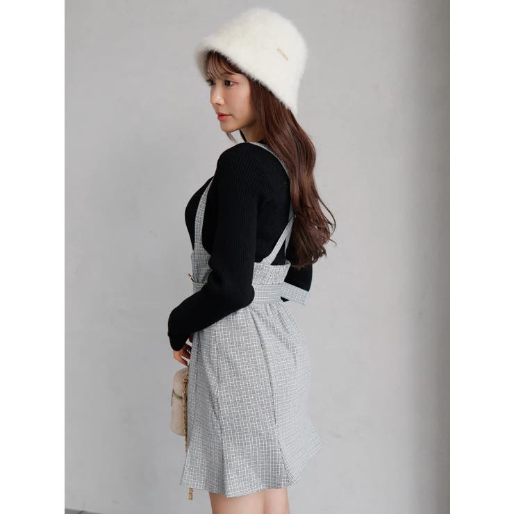 Gingham Suspender Dress ルシェル