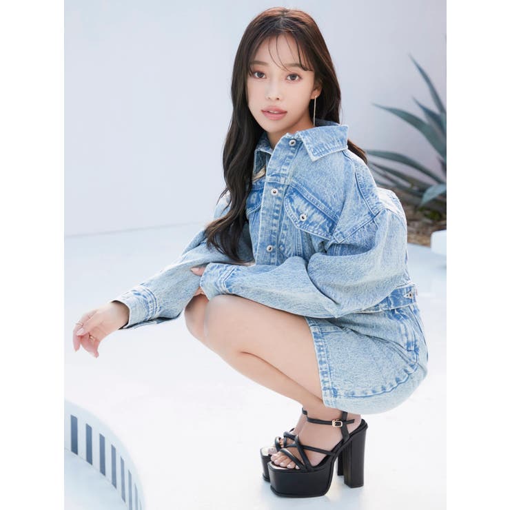 lady denimクロップドGジャン | LIPSERVICE | 詳細画像3 