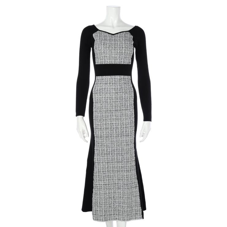 ラメツイードバイカラーニットワンピース | LIPSERVICE | 詳細画像34 