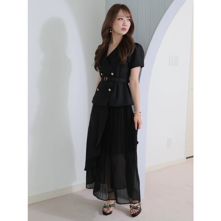 ジャケットレイヤードプリーツワンピース | LIPSERVICE | 詳細画像16 