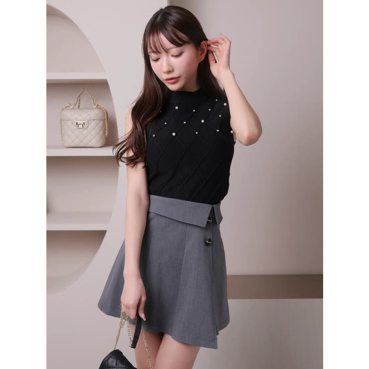 インナーSPT付アシメプリーツスカート | LIPSERVICE | 詳細画像22 