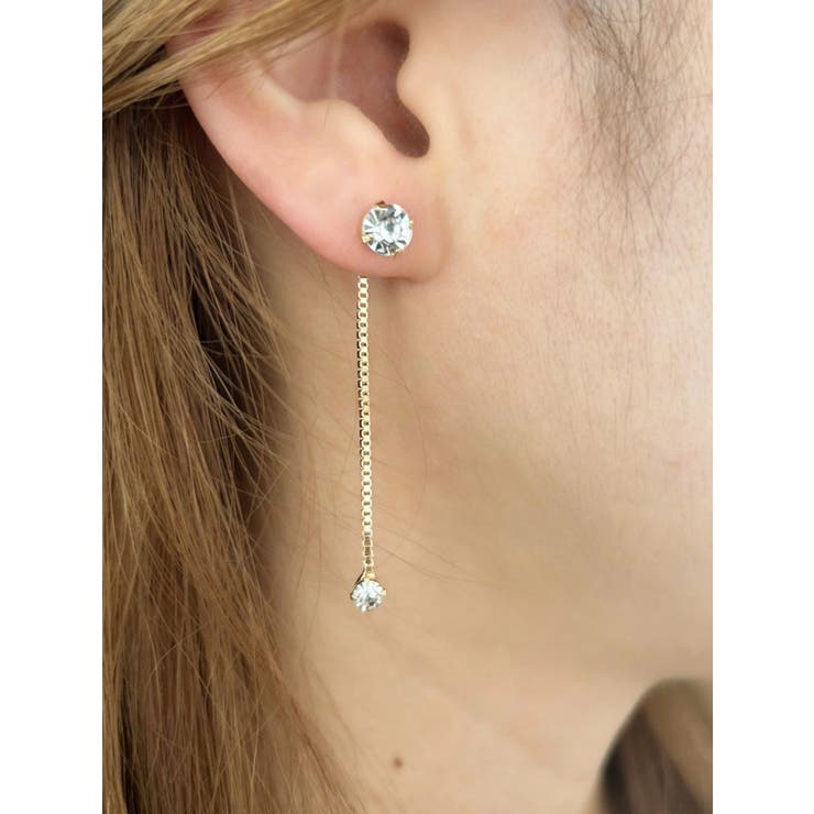 ゴールド | ドロップジュエルピアス | LIPSERVICE